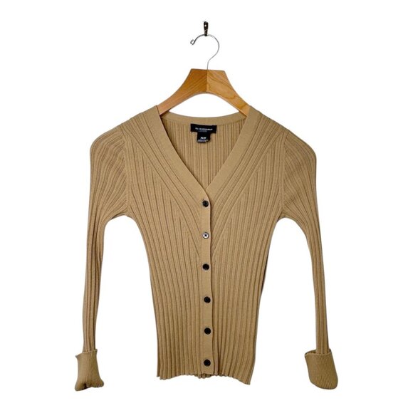 Club Monaco Ribbed Fitted Button Front Cardigan Size XS - Picture 2 of 5